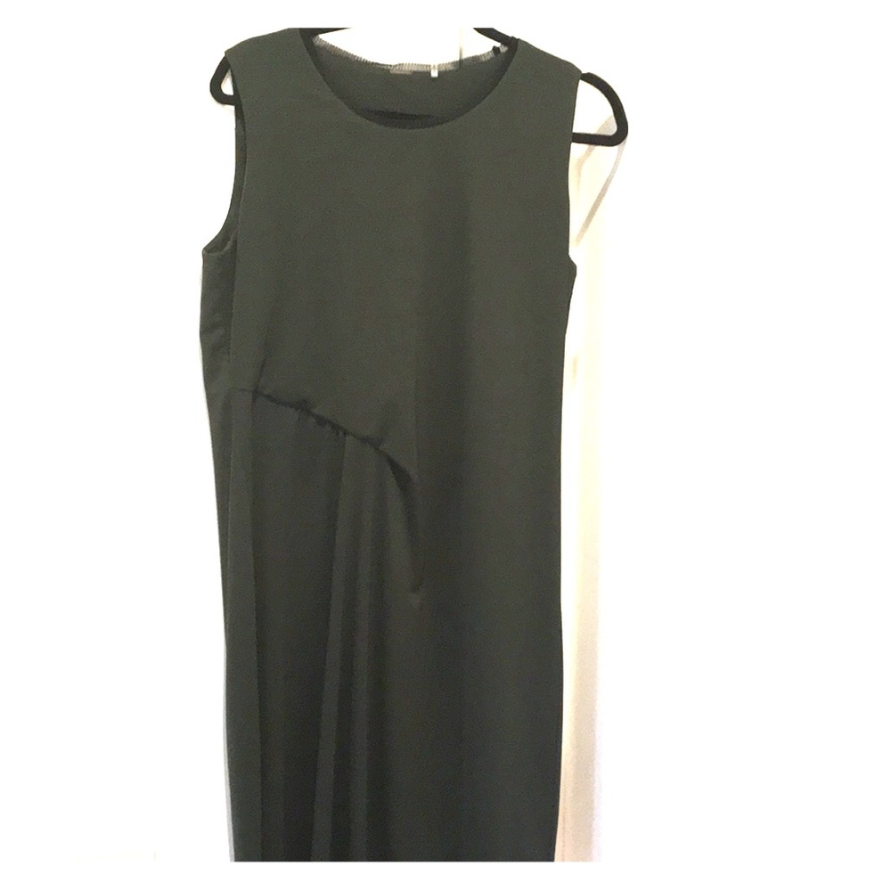 Elie Tahari Dark Green Midi Dress